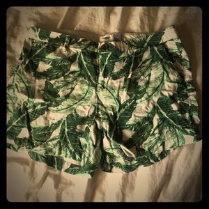 Green Tropical Shorts